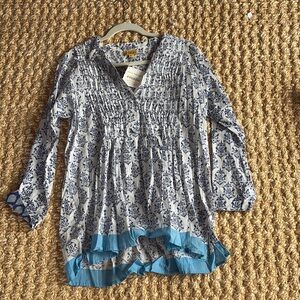 Roberta Roller Rabbit Navy and White Damask Shirt